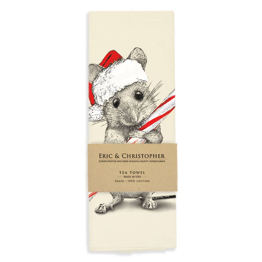 Christmas Mouse 2 Tea Towel