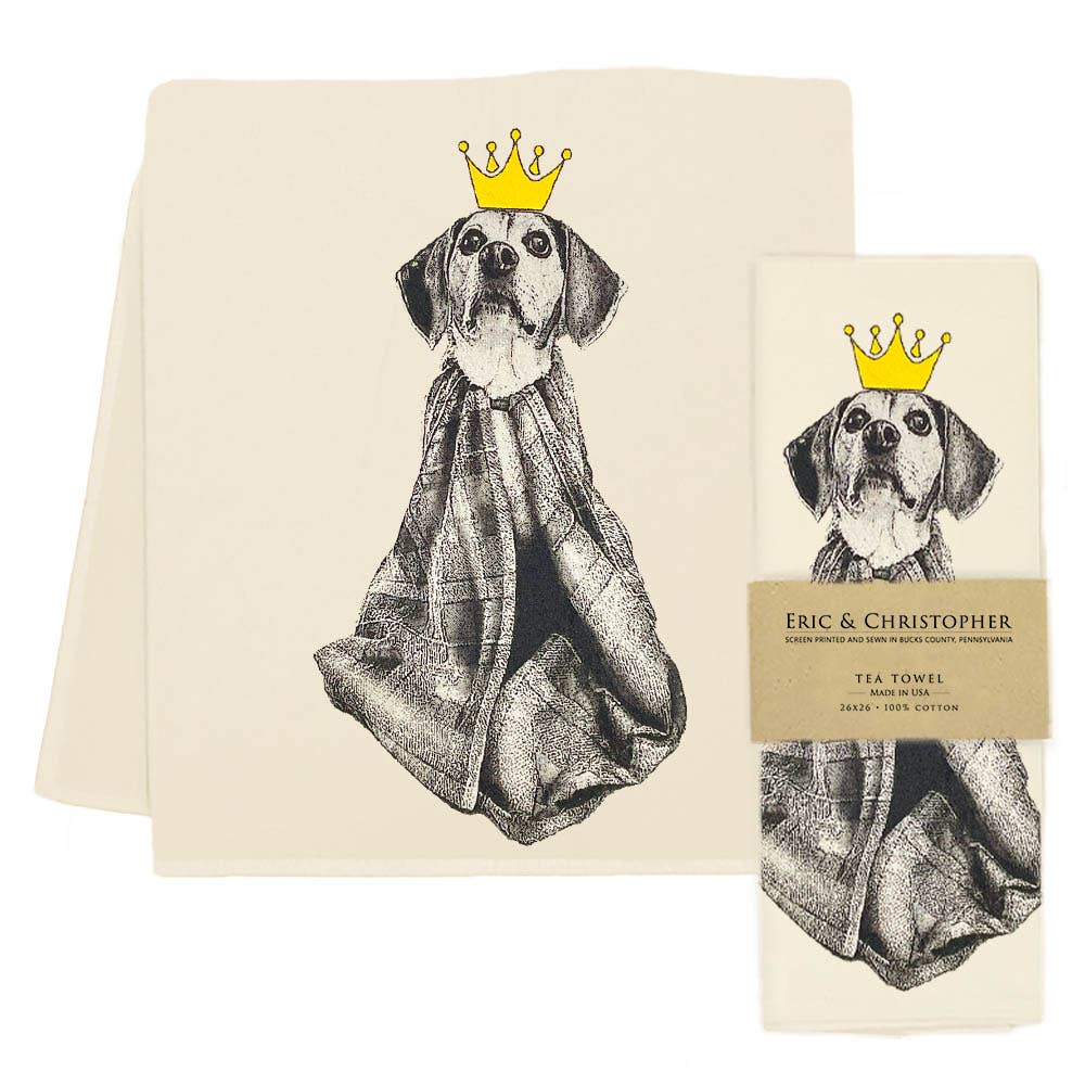 Beagle King Tea Towel