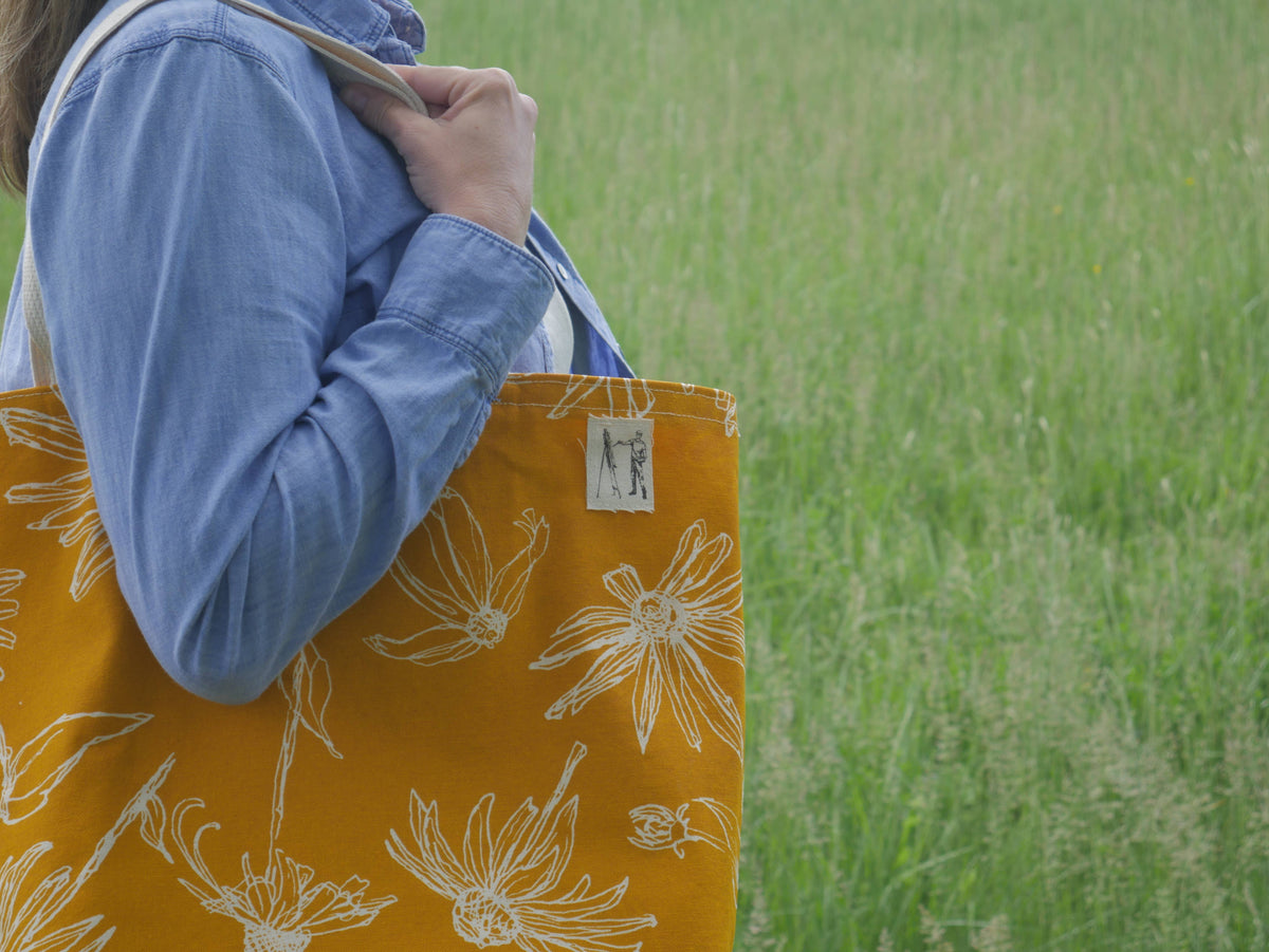 Black Eyed Susan Large Tote (Sunshine Yellow)