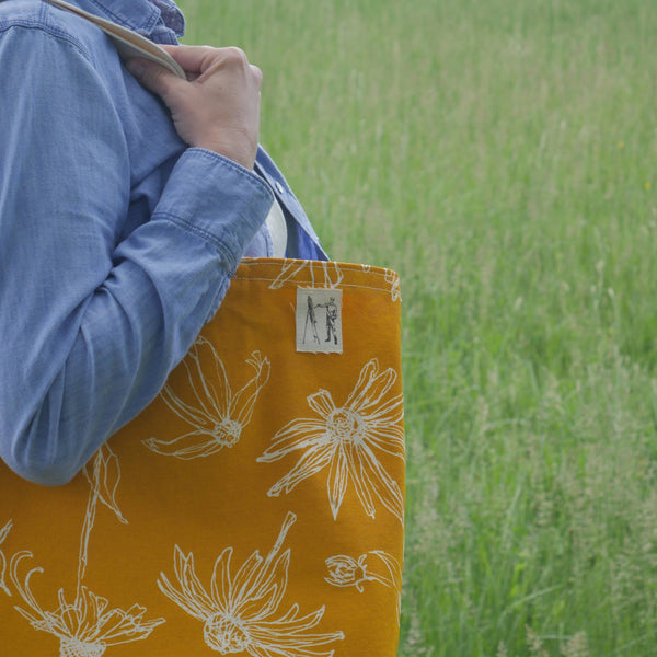 Black Eyed Susan Large Tote (Sunshine Yellow)