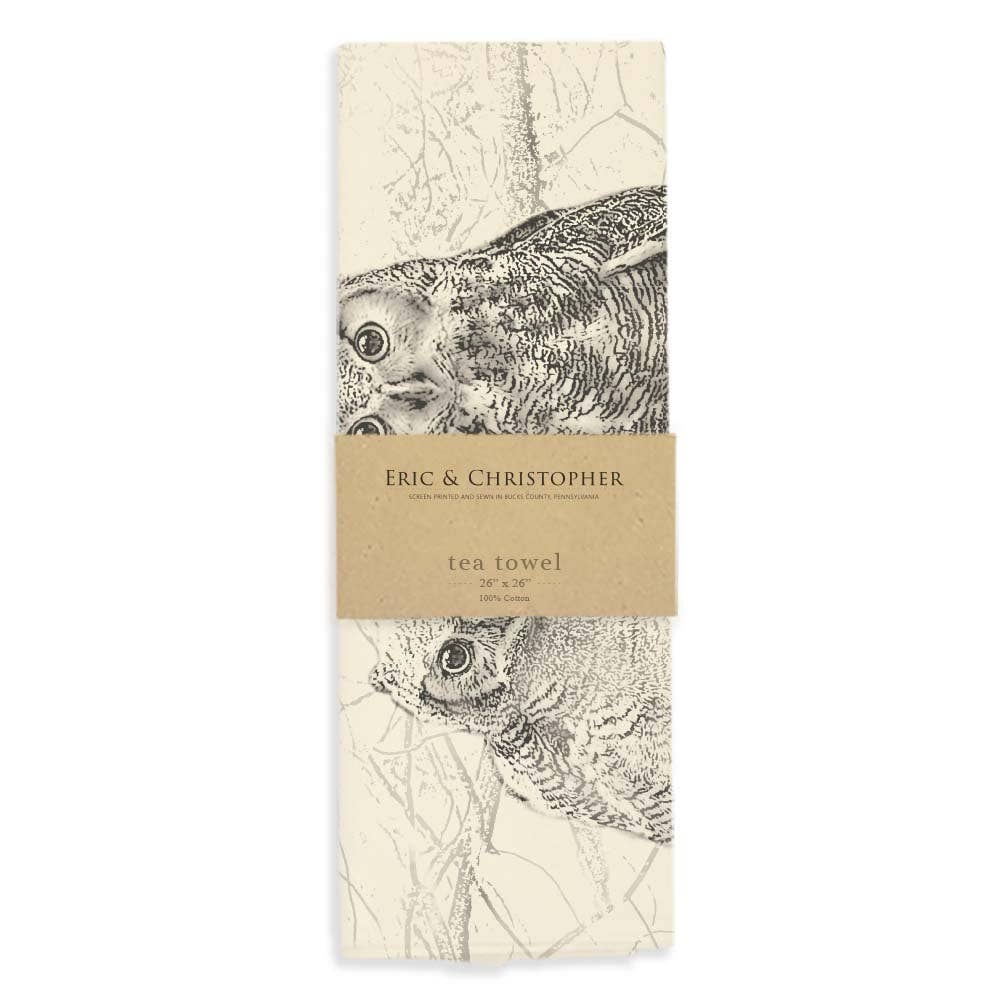 American Woodlands Collective Owls Tea Towel