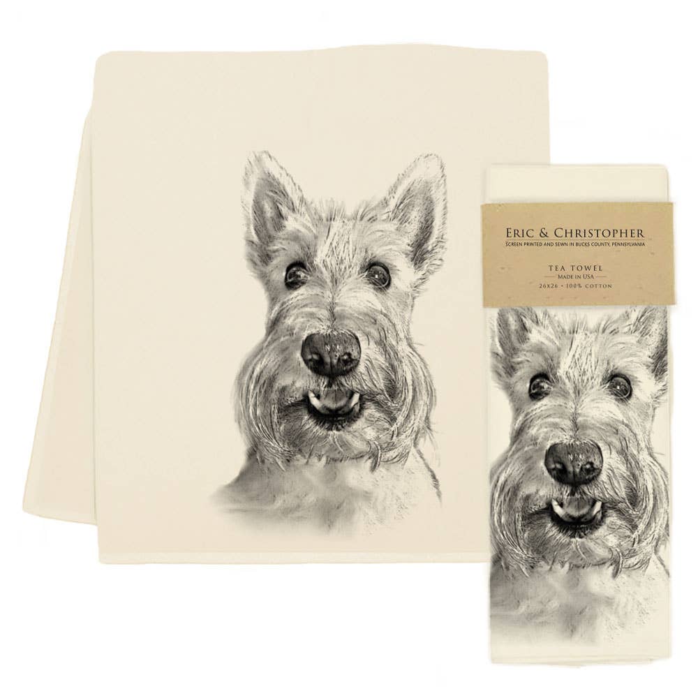 Sunny the Scottie Tea Towel