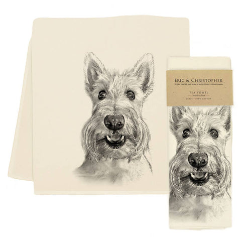 Sunny the Scottie Tea Towel