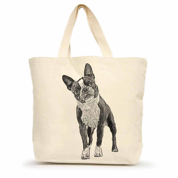 Boston Terrier Large Tote