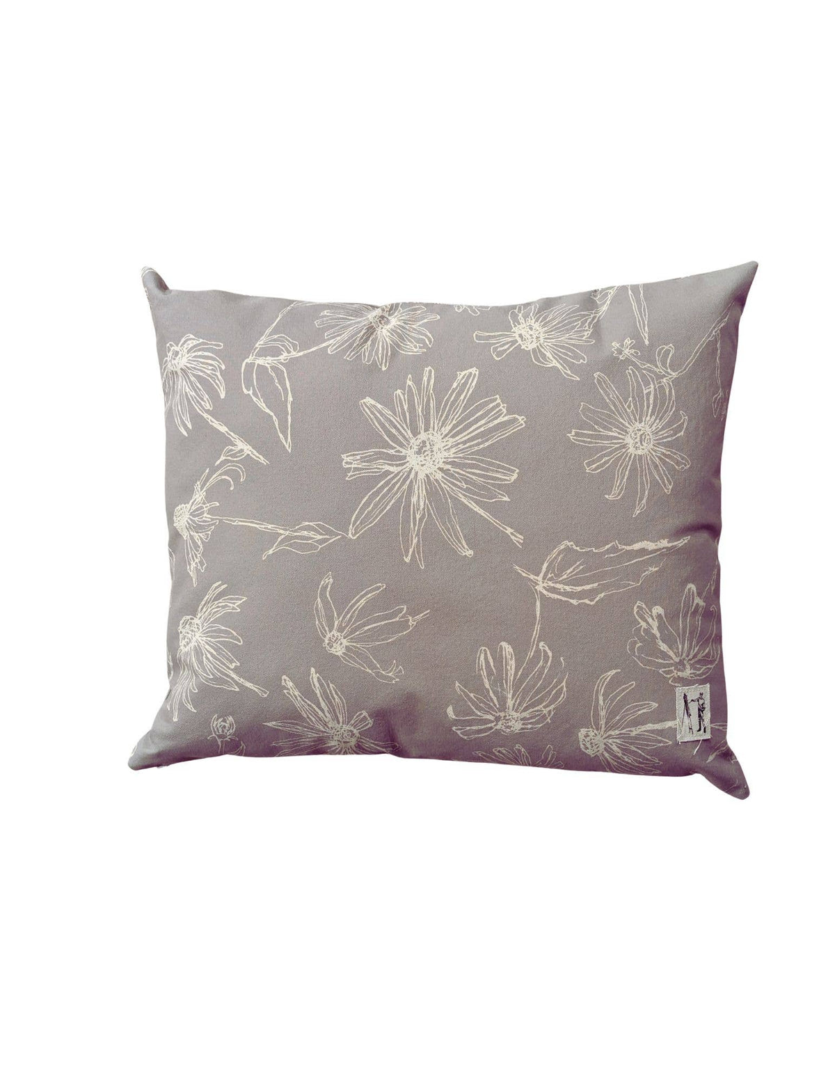 NEW Large Black Eyed Susan Pillow (Driftwood Grey)