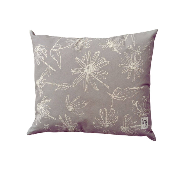 NEW Large Black Eyed Susan Pillow (Driftwood Grey)