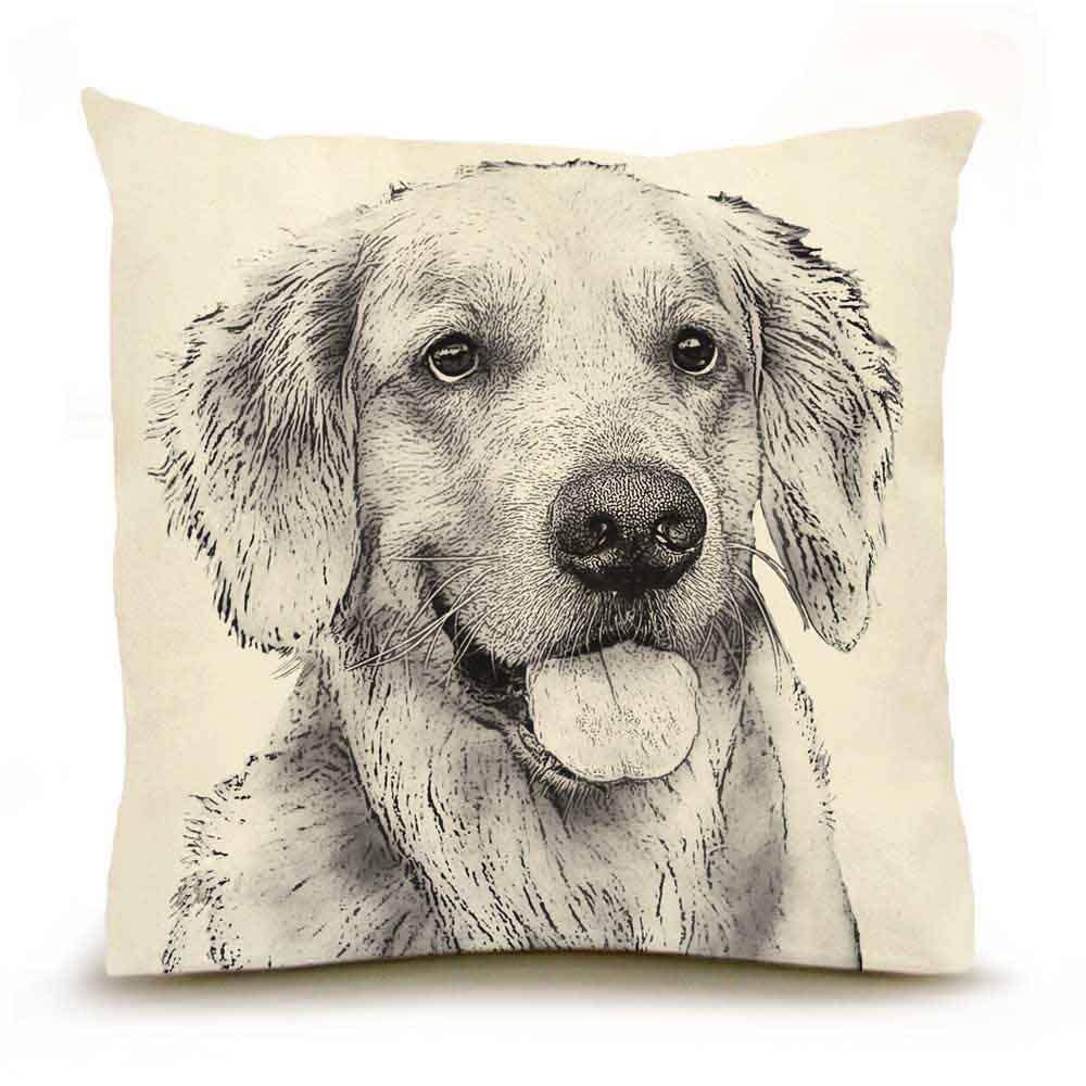 Golden Retriever 2 Large Pillow - Dog Pillow