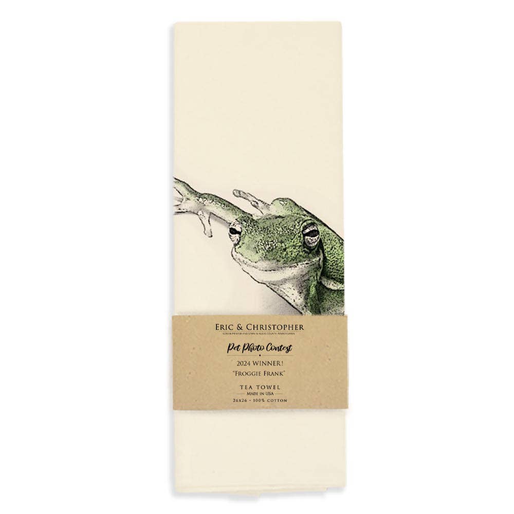 Frog Tea Towel - "Froggie Frank"