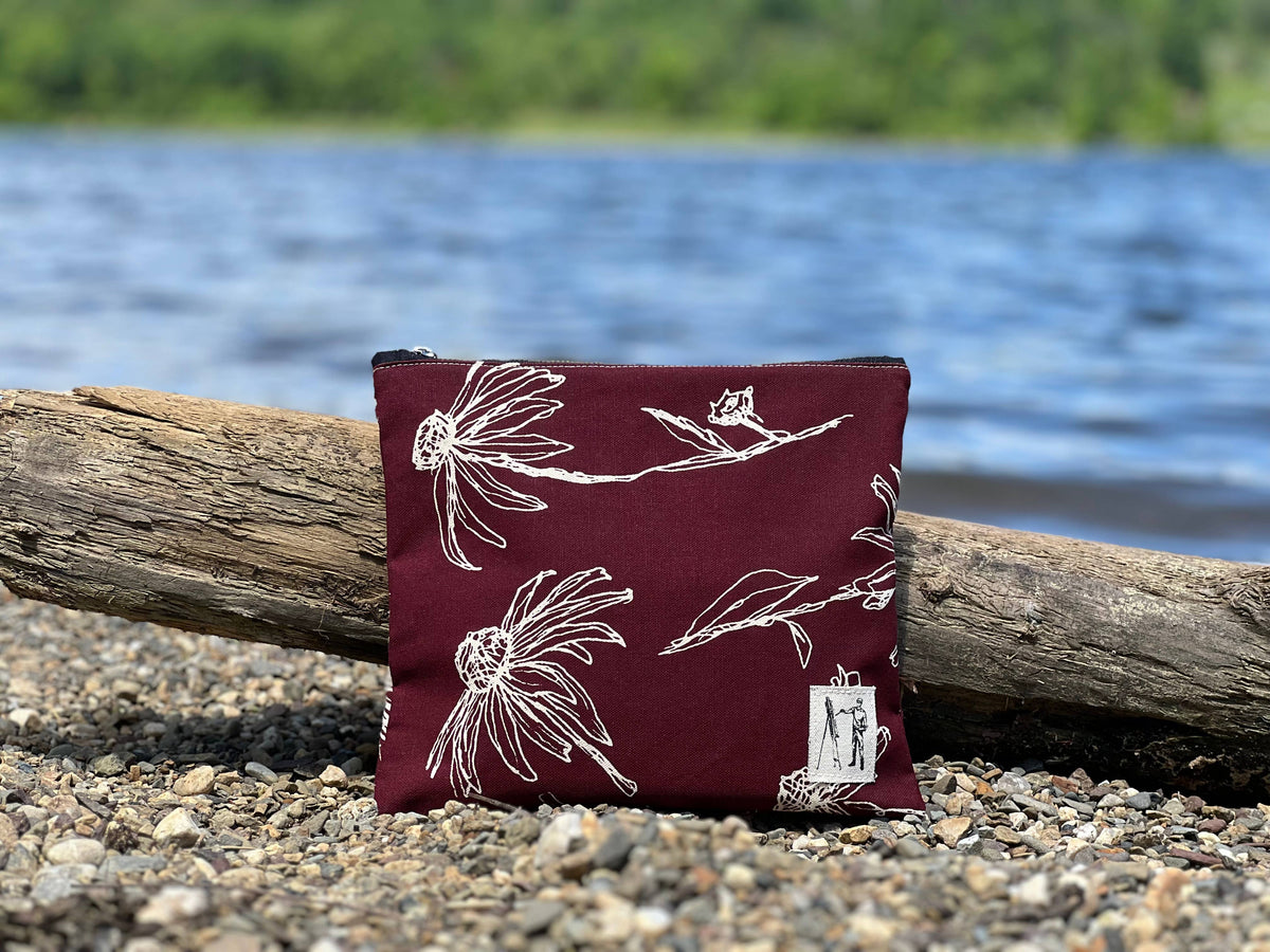 Beautiful Travel Pouch - Burgundy Merlot