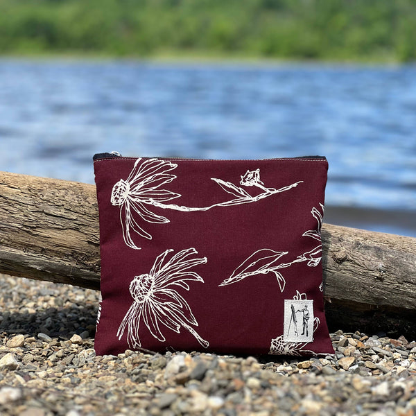 Beautiful Travel Pouch - Burgundy Merlot