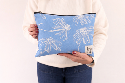 Coastal Blue Zippered Pouch