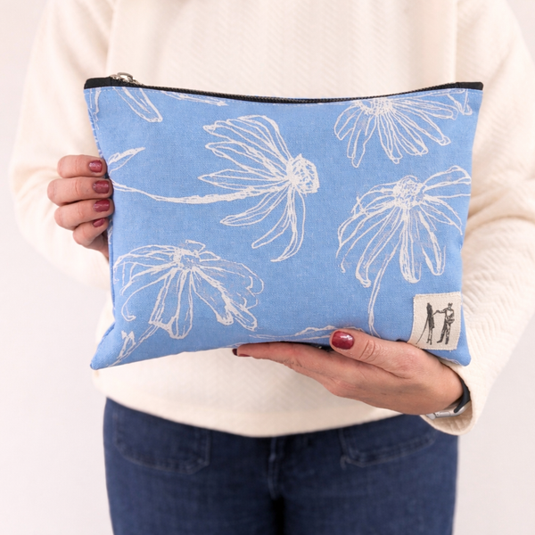 Coastal Blue Zippered Pouch