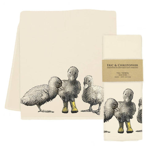 Duck with Boots 1 Tea Towel