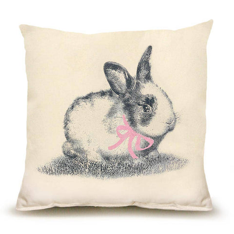 Easter Bunny with Ribbon Pillow