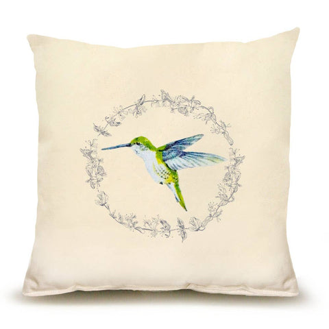 Spring Hummingbird Pillow