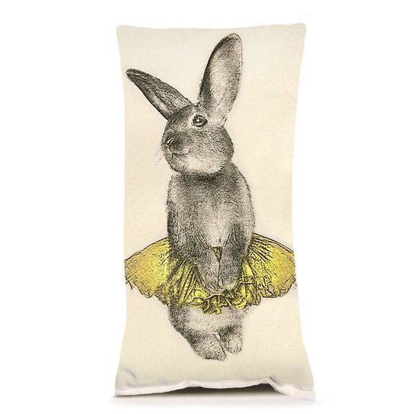 Bunny Tutu Small Pillow - Yellow