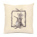 Rex the Hummingbird Large Pillow (with Border)