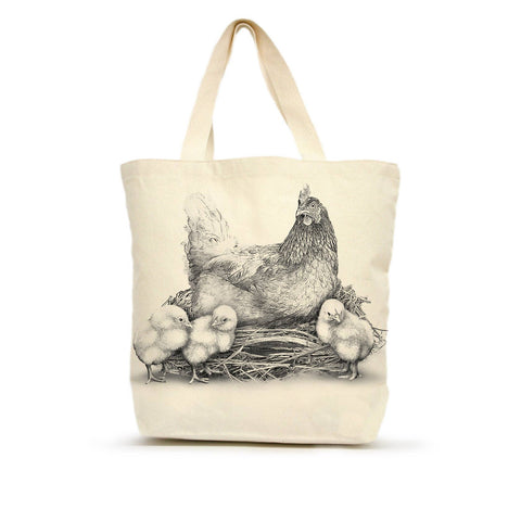 Hen with Chicks Spring Tote