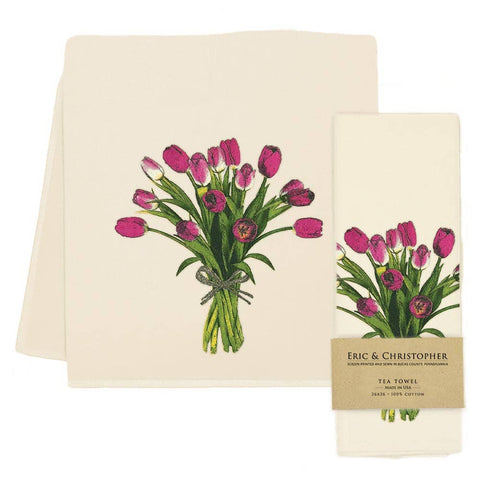 Spring Tulips Tea Towel