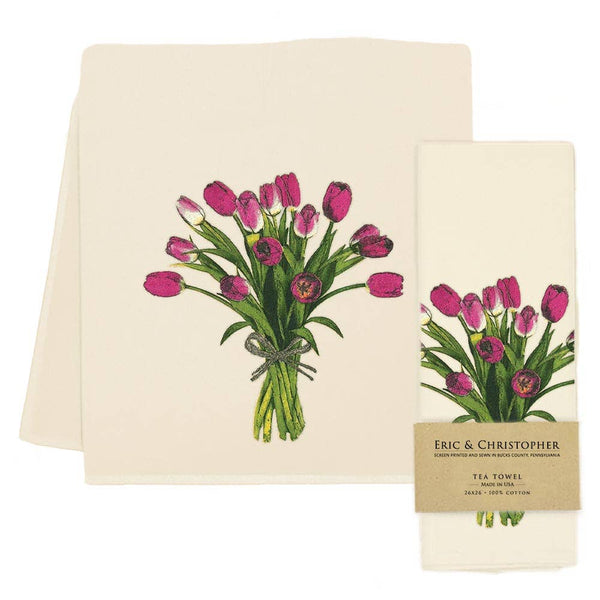 Spring Tulips Tea Towel