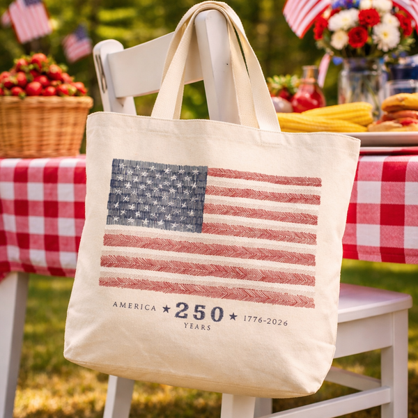 American Flag Anniversary Large Tote (250th)