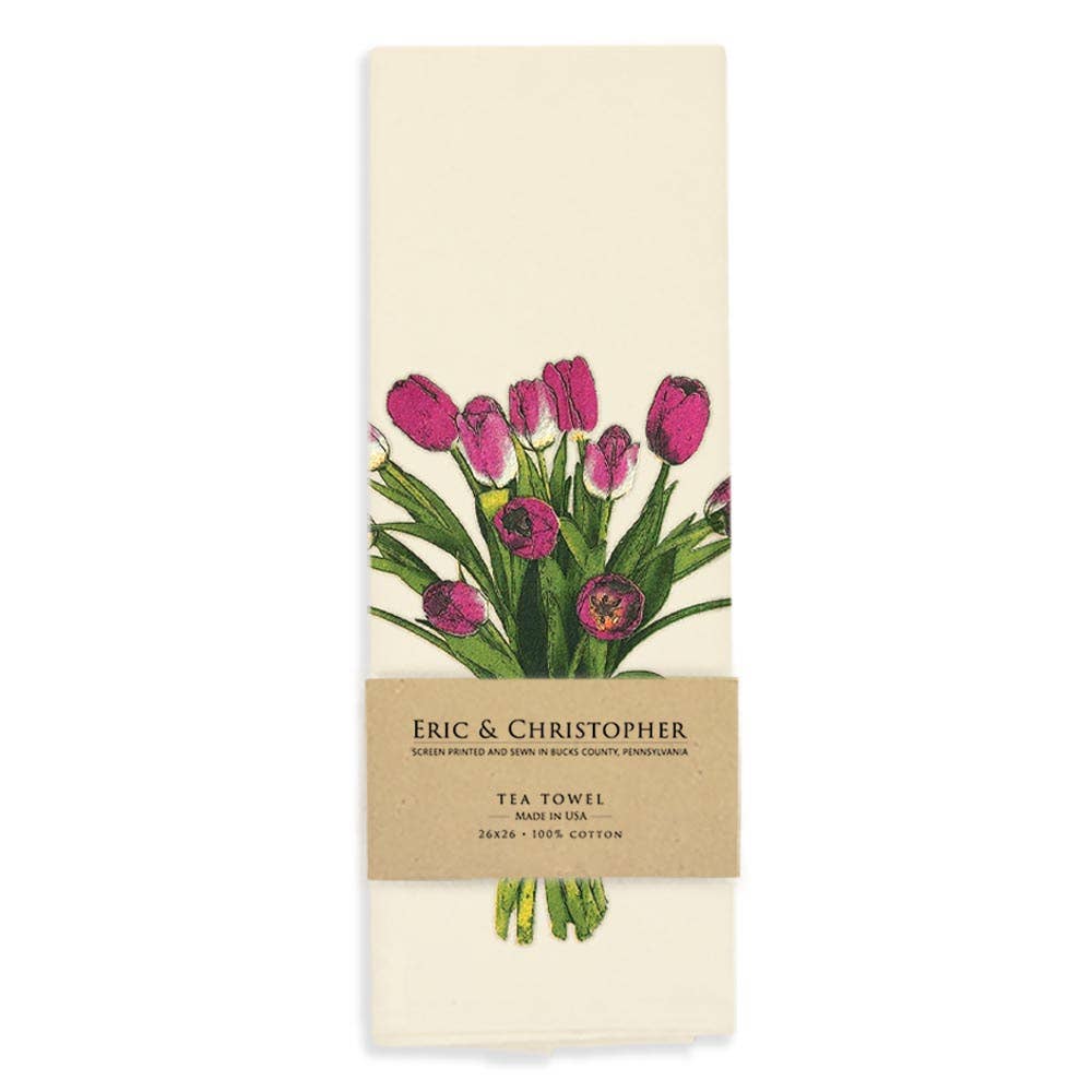 Spring Tulips Tea Towel