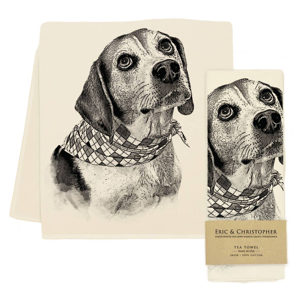 Beagle Tea Towel