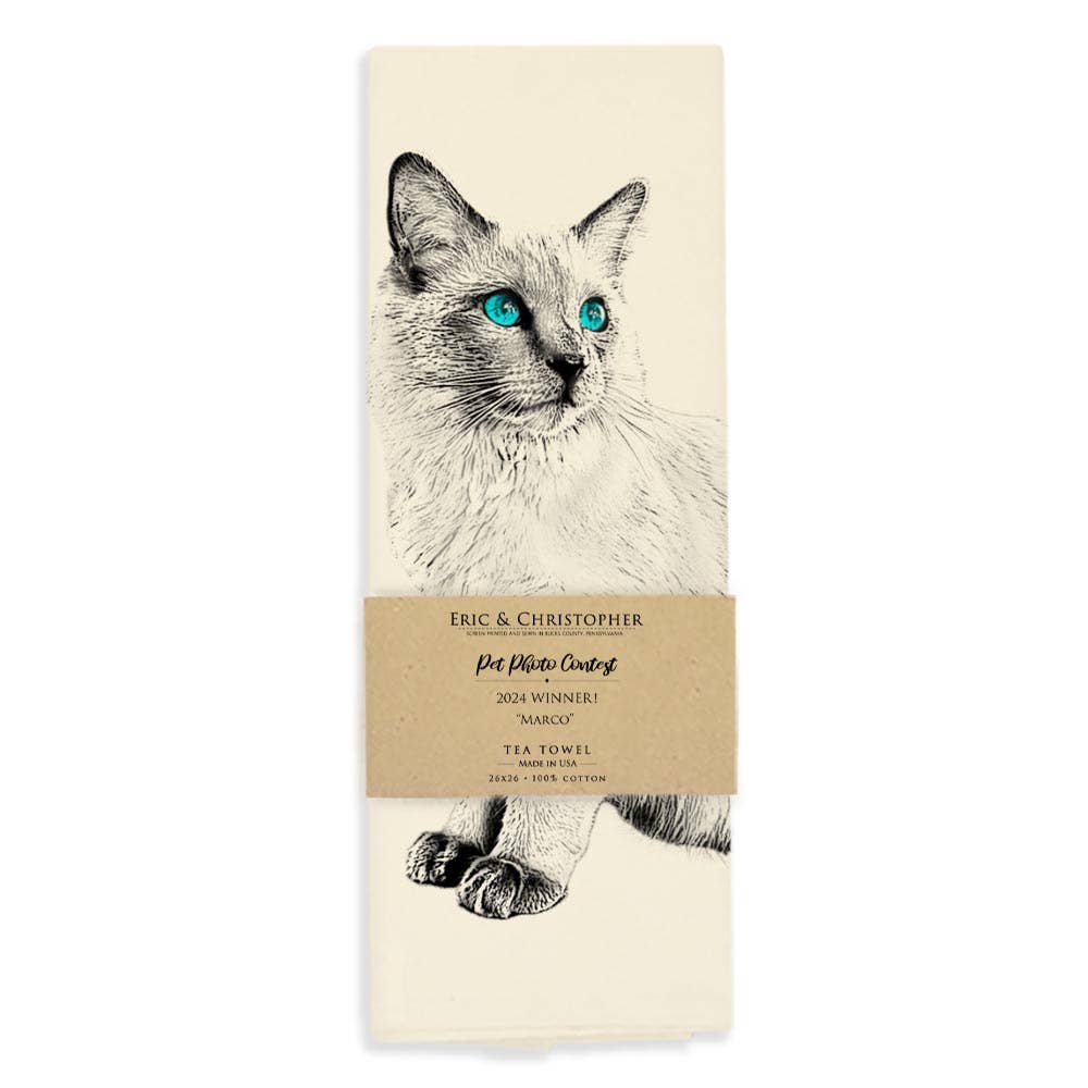 Cat Tea Towel - "Marco"
