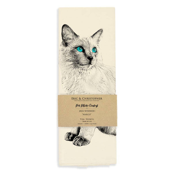 Cat Tea Towel - "Marco"