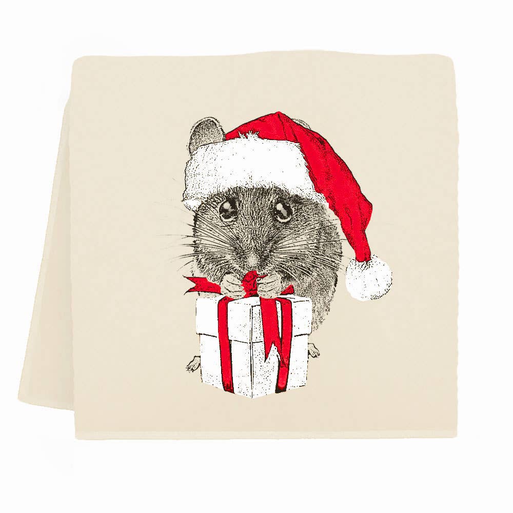 Santa Mouse 1 Tea Towel