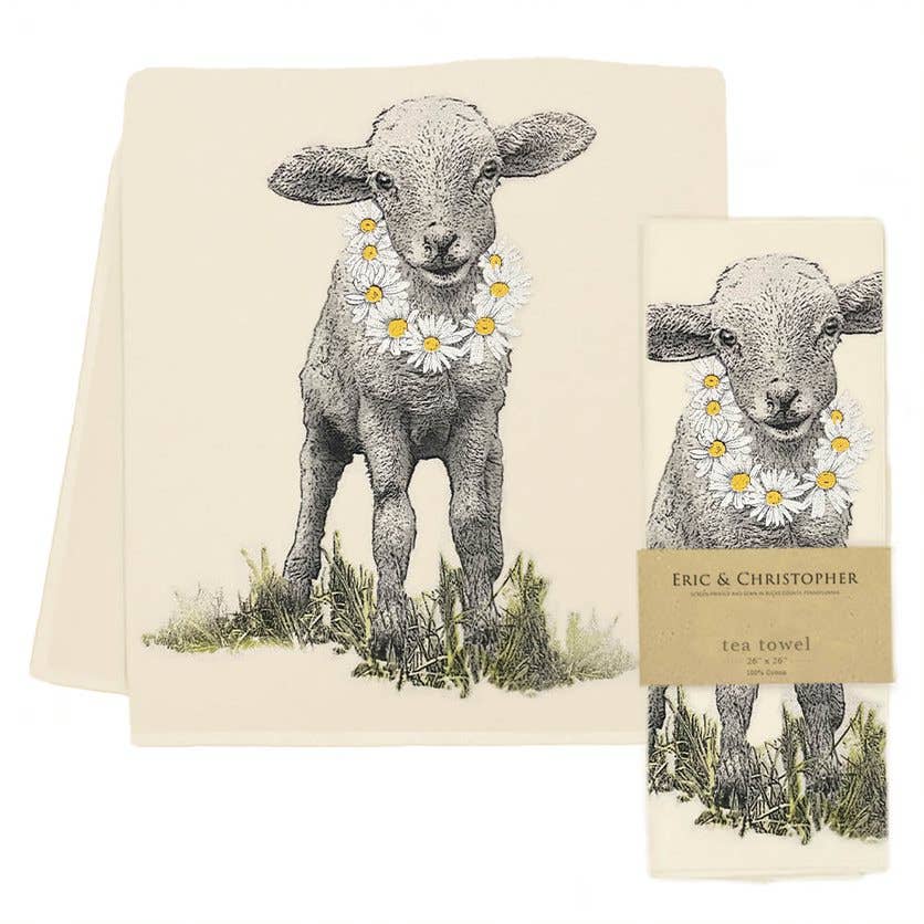 Daisy the Lamb Tea Towel (Sheep)
