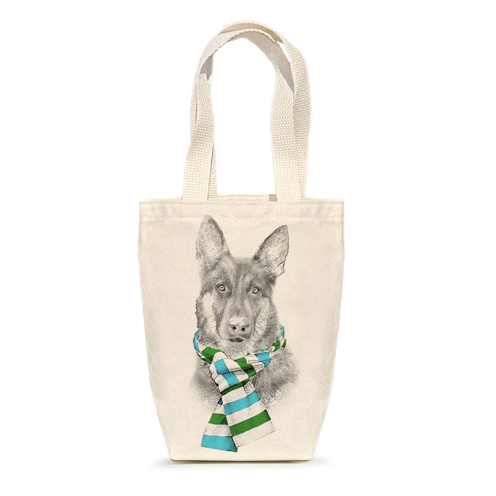 German Shepherd with Scarf Gift Bag