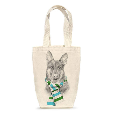 German Shepherd with Scarf Gift Bag