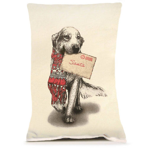 Letter to Santa Golden Retriever 12 x 18 pillow