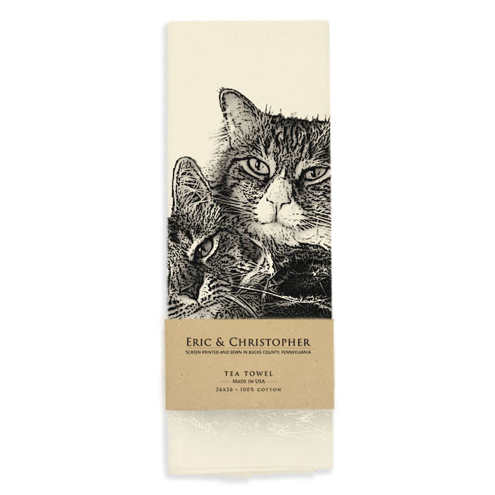 NEW "Cuddle Cats" Tea Towel