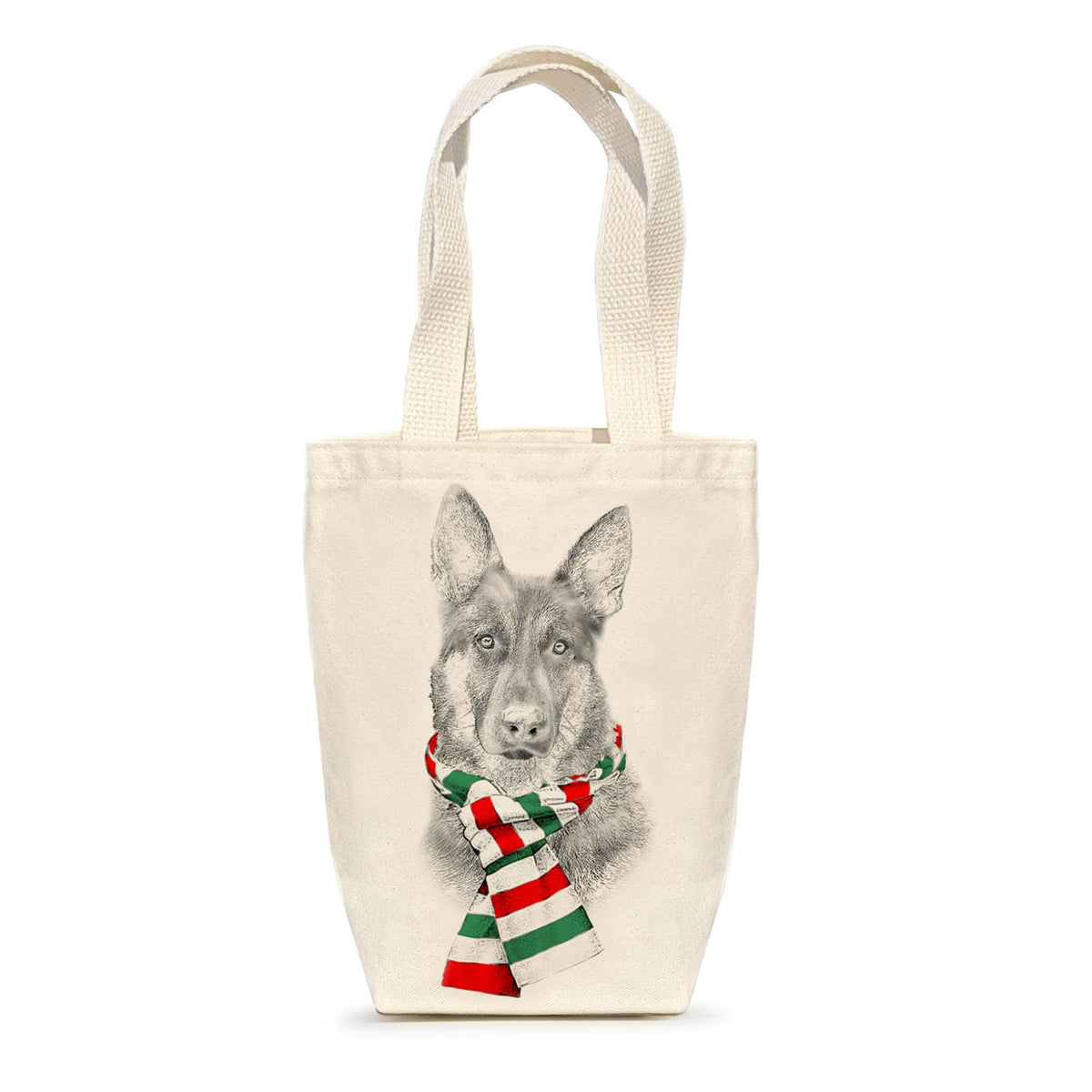 German Shepherd with Red Scarf Gift Bag