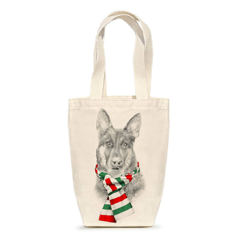 German Shepherd with Red Scarf Gift Bag