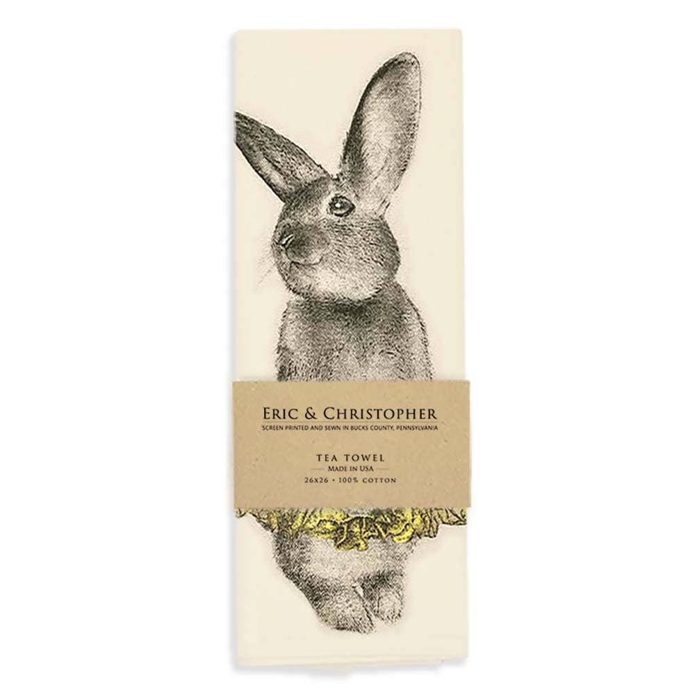 Bunny Tutu Tea Towel - Yellow