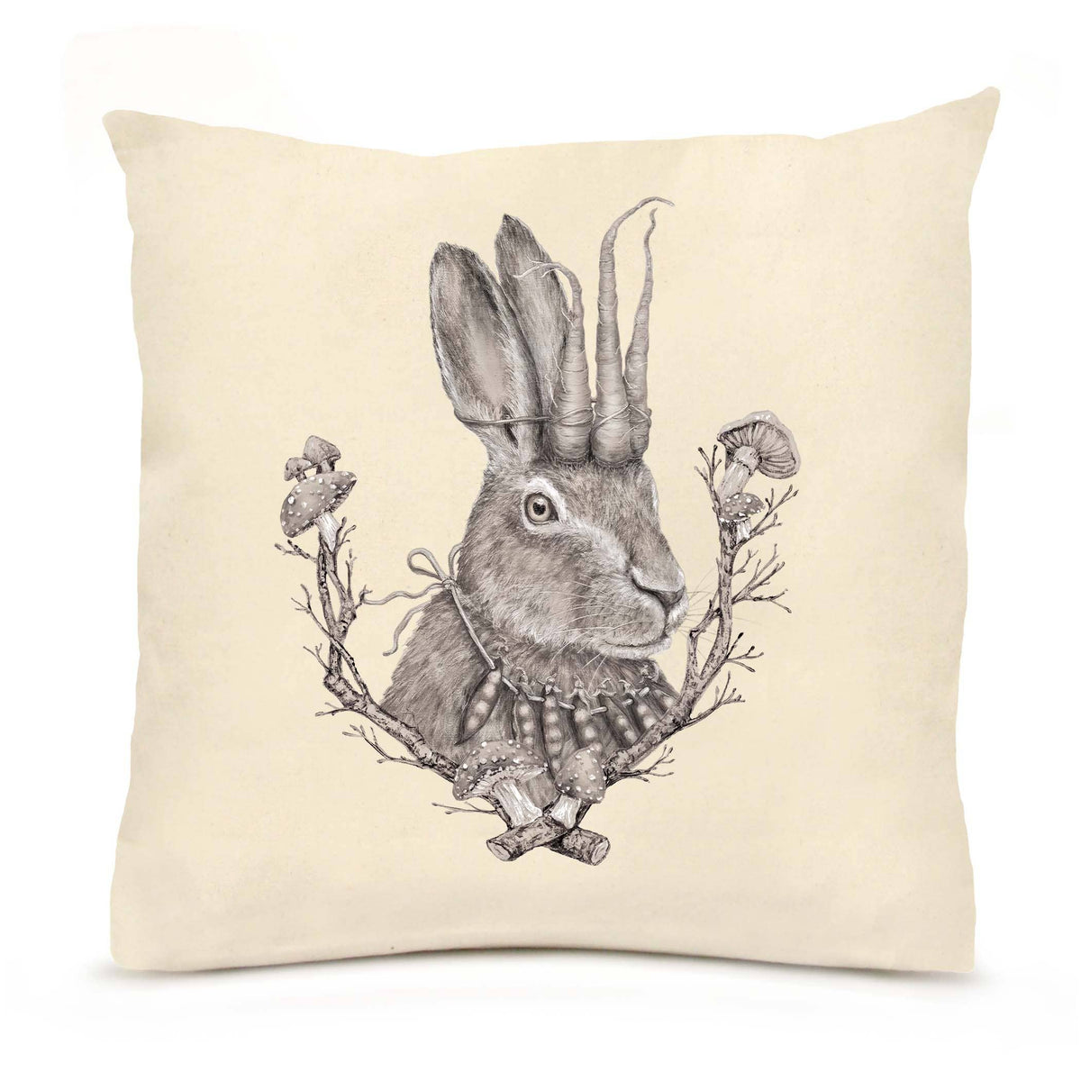 Kingdom of Peas and Carrots Large Pillow (Bunny Pillow)