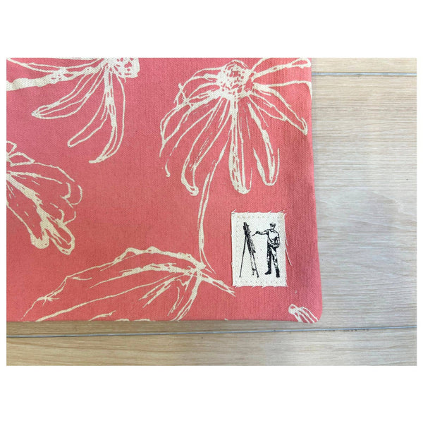 Coral Pink Zippered Pouch