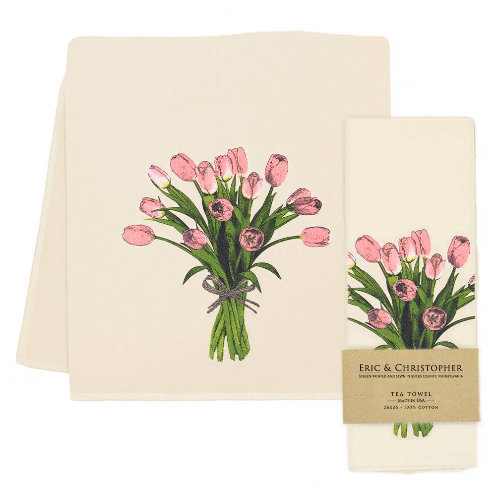 Spring Tulips Tea Towel