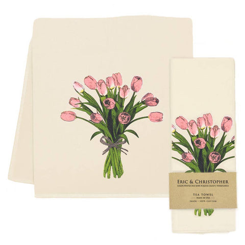 Spring Tulips Tea Towel