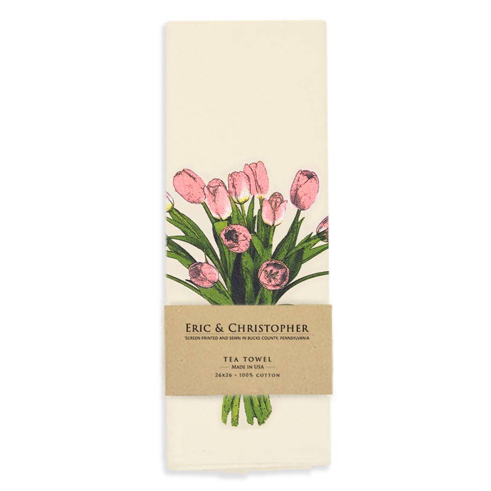 Spring Tulips Tea Towel
