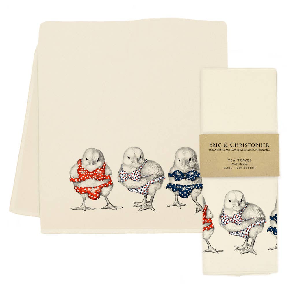 Bikini Chicks Americana Tea Towel