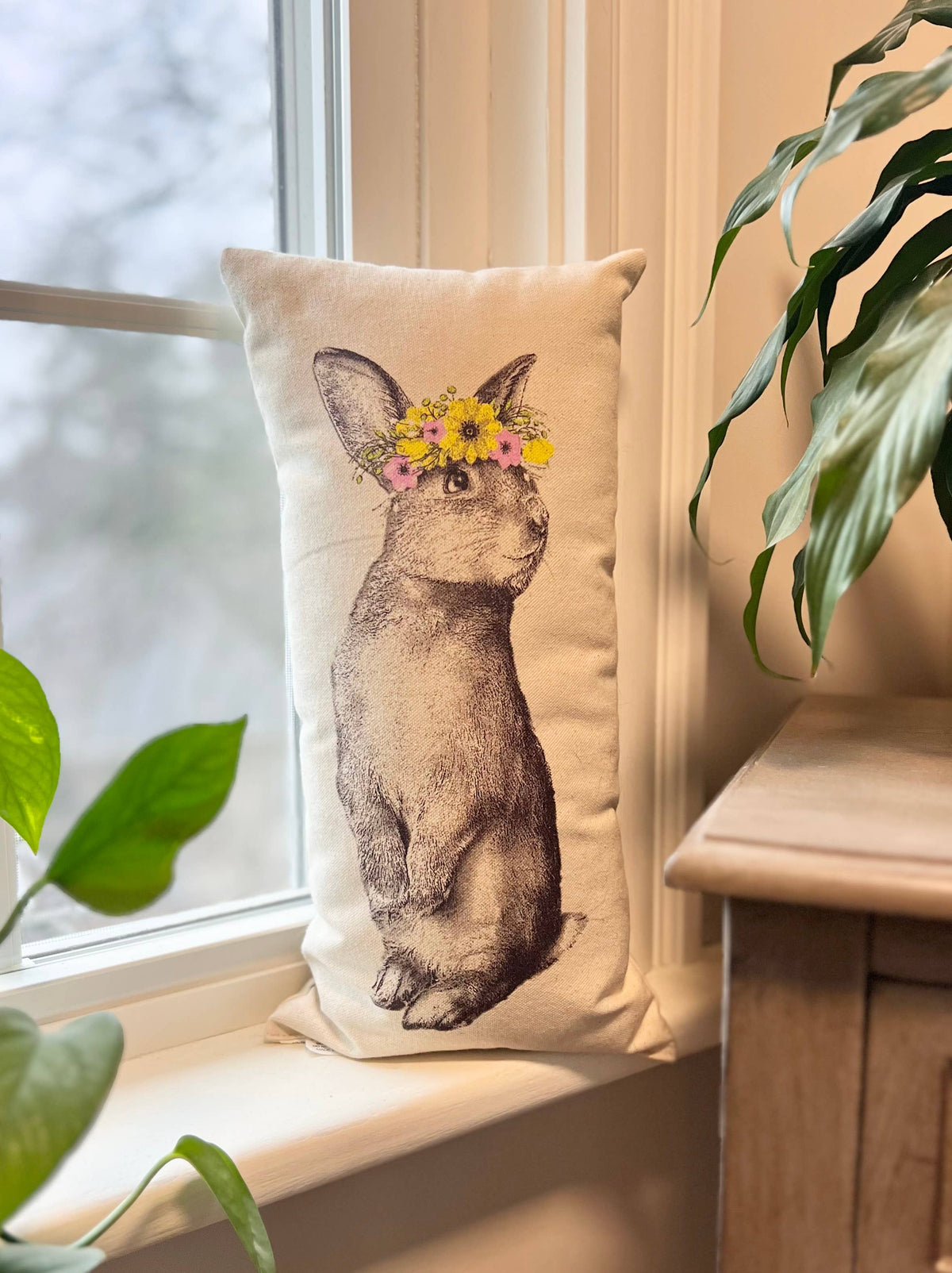 "Peaches" the Easter Bunny Pillow