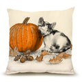 Harvest Kitten with Pumpkin Medium Pillow
