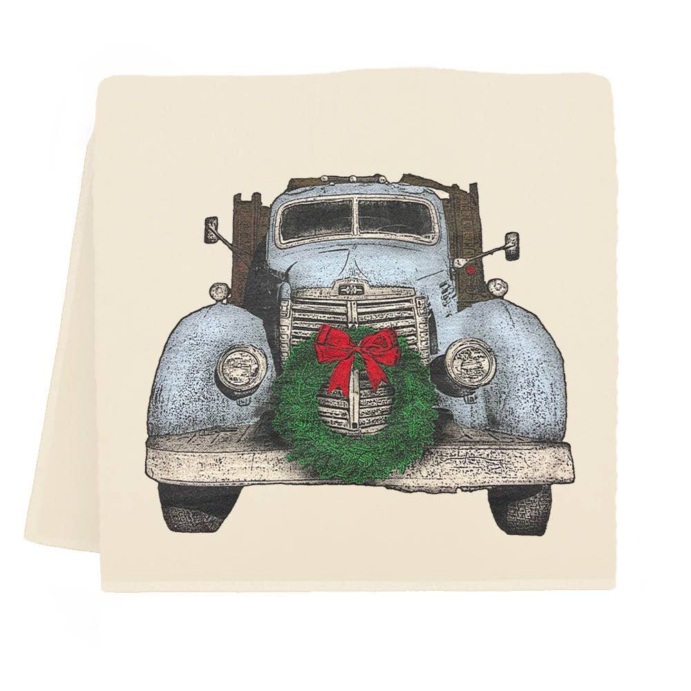 Vintage Farm Truck Tea Towel