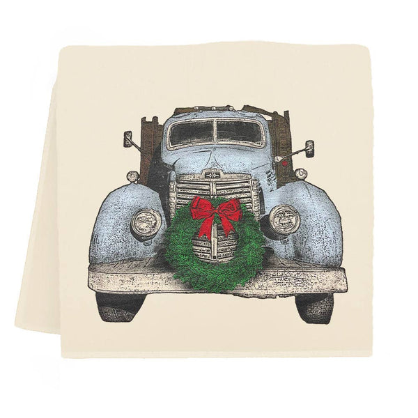 Vintage Farm Truck Tea Towel