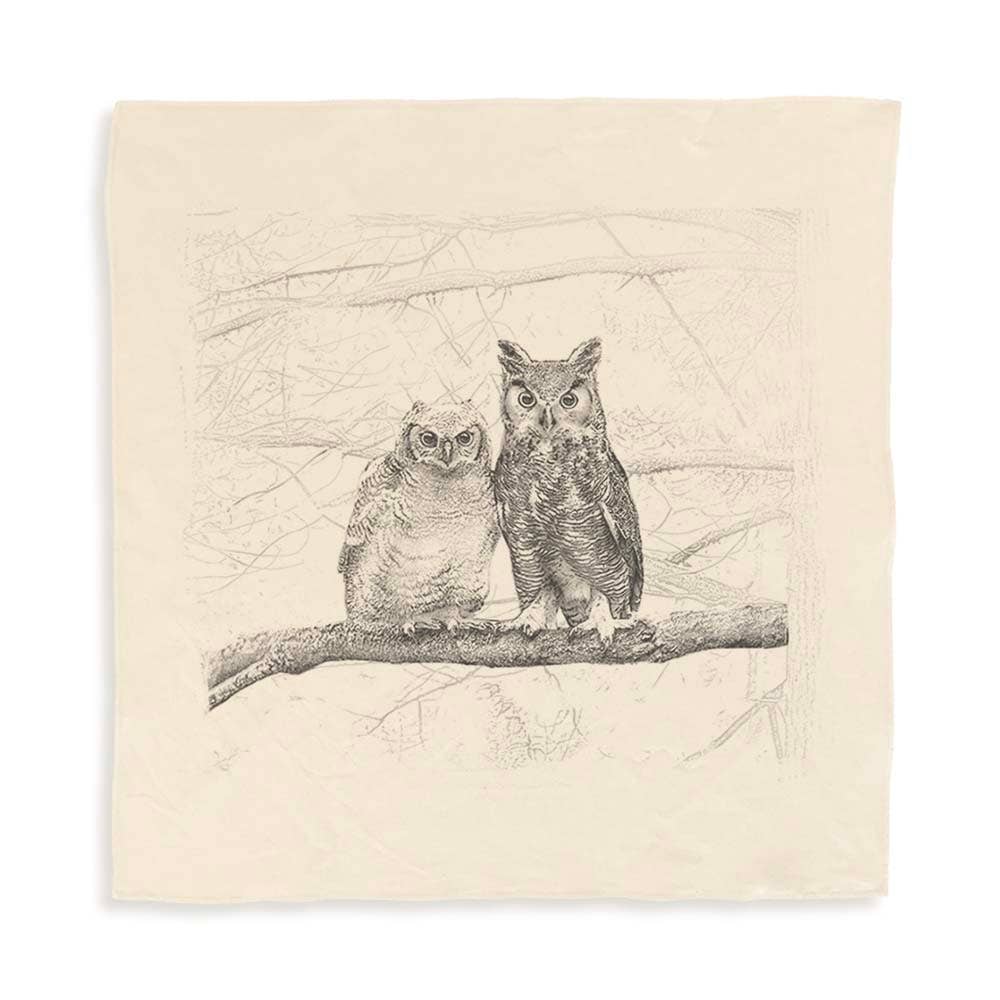 American Woodlands Collective Owls Tea Towel