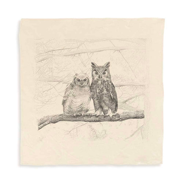 American Woodlands Collective Owls Tea Towel